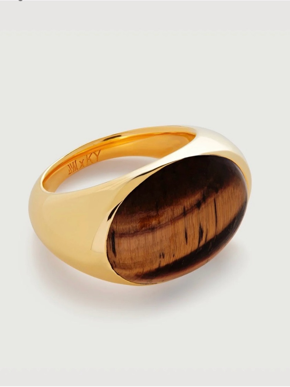 Monica Vinader Kate Young Gemstone Ring
18k Gold Vermeil & Tigers Eye Size 5.5